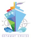 Cruise Ship Logo Colorful