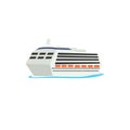 Cruise ship logo icon vector illustration Royalty Free Stock Photo