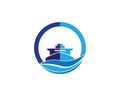 cruise ship Logo Template Royalty Free Stock Photo