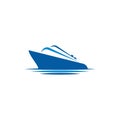 cruise ship Logo Template vector icon