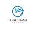 cruise ship Logo Template Royalty Free Stock Photo