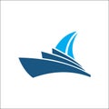 Cruise ship Logo Template vector icon design Royalty Free Stock Photo