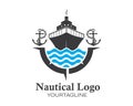 cruise ship Logo Template vector icon illustration Royalty Free Stock Photo