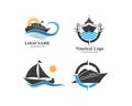 cruise ship Logo Template vector icon illustration design Royalty Free Stock Photo