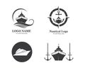 cruise ship Logo Template vector icon illustration design Royalty Free Stock Photo