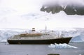 Cruise ship Marco Polo in Paradise Harbor, Antarctica