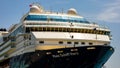 The cruise ship `Mein Schiff Herz` in the Turkish port of Marmaris Royalty Free Stock Photo