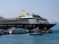 The cruise ship `Mein Schiff Herz` in the Turkish port of Marmaris Royalty Free Stock Photo