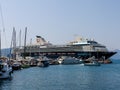 The cruise ship `Mein Schiff Herz` in the Turkish port of Marmaris Royalty Free Stock Photo