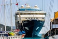 The cruise ship `Mein Schiff Herz` in the Turkish port of Marmaris Royalty Free Stock Photo