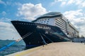 the cruise ship Mein Schiff 6 is in the port of Piraeus Royalty Free Stock Photo