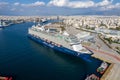 the cruise ship Mein Schiff 6 is in the port of Piraeus Royalty Free Stock Photo