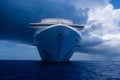 Cruise ship MSC Divina view of the sea during a thunderstorm