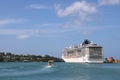 Cruise ship MSC Fantasia in Castries, St. Lucia Royalty Free Stock Photo