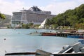 Cruise ship MSC Fantasia in Castries, St. Lucia Royalty Free Stock Photo