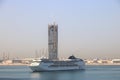 Cruise ship MSC Lirica in Dubai. UAE Royalty Free Stock Photo