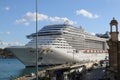 The cruise ship MSC Splendida in the harbour of Valetta Royalty Free Stock Photo