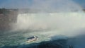 Cruise ship near big Horseshoe fall, Niagara falls