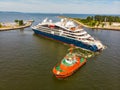 Cruise ship near Gdansk Westerplatte