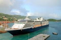 Cruise ship near island Royalty Free Stock Photo