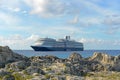 Cruise Ship Nieuw Amsterdam in Bahamas Royalty Free Stock Photo