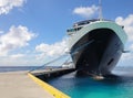 Cruise Ship Nieuw Amsterdam in Grand Turk Royalty Free Stock Photo