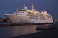 Cruise ship in the night. luxury cruise. vacaton on cruise ship.