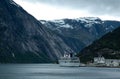 Cruise ship Norwegian Fjord Royalty Free Stock Photo