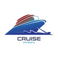 Cruise Ship Ocean Logo Template vector icon design Royalty Free Stock Photo