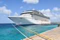 Cruise Ship Oceania Riviera in Bonaire Caribbean Royalty Free Stock Photo