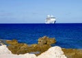 Cruise ship offshore Royalty Free Stock Photo