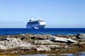 Cruise ship offshore Royalty Free Stock Photo