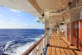 Cruise ship open deck sea view Royalty Free Stock Photo