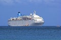 Cruise ship in open sea, Caribbean Royalty Free Stock Photo