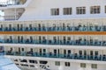 Cruise Ship Outside Cabins Royalty Free Stock Photo