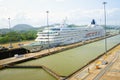 Cruise Ship, Panama Canal Royalty Free Stock Photo