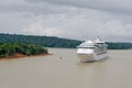 Cruise ship on Panama Canal Royalty Free Stock Photo