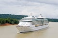 Cruise ship in Panama canal Royalty Free Stock Photo