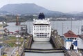 Cruise Ship In Panama Canal Royalty Free Stock Photo