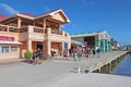 Cruise ship passengers shopping in Belize City Royalty Free Stock Photo