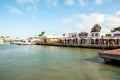 Cruise ship passengers shopping in Belize City Royalty Free Stock Photo