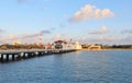 Cozumel, Mexico - 3/16/18 - Cruise ship passengers walking down the dock returning to their cruise ship Royalty Free Stock Photo