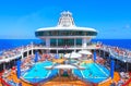 Cruise ship pool deck Royalty Free Stock Photo