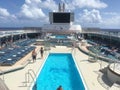 Cruise ship pool deck Royalty Free Stock Photo