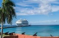 Cruise ship in port at Frederiksted, St. Croix, US Virgin Islands Royalty Free Stock Photo