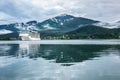 Cruise ship at a port in Juneau, Alaska Royalty Free Stock Photo