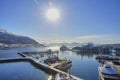 Cruise ship in the port of Tromso in northern Norway