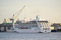 Cruise ship. River Neva, St.Petersburg, Russia Royalty Free Stock Photo