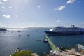 Cruise ship Rotterdam docked in the port of Fort-de-France in Martinique. Rotterdam