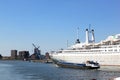 Cruise Ship Rotterdam in dutch harbor Rotterdam